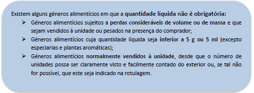 Rotulagem Alimentar - Quantidade Líquida Rotulagem Alimentar - Quantidade Líquida